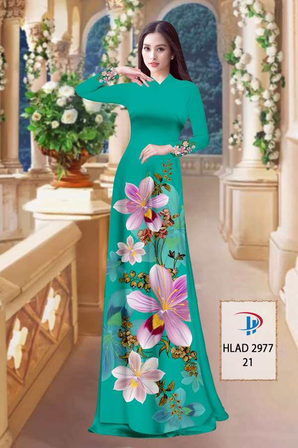 Vải Áo Dài Hoa In 3D AD HLAD2977 24